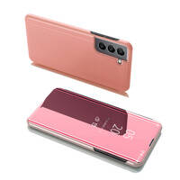 Clear View Case futerał etui z klapką Samsung Galaxy S22+ (S22 Plus) różowy