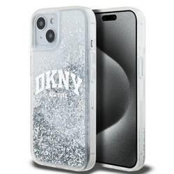 DKNY DKHCP15SLBNAET iPhone 15 / 14 / 13 6.1" biały/white hardcase Liquid Glitter Big Logo