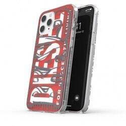 Diesel Snap Case Clear AOP iPhone 12 Pro Max czerwono-szary/red-grey 42568