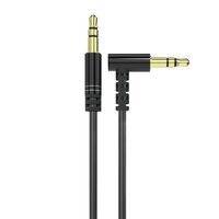 Dudao kątowy kabel przewód AUX mini jack 3.5mm 1m czarny (L11 black)