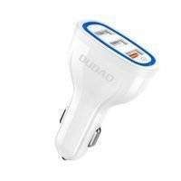 Dudao ładowarka samochodowa szybkie ładowanie Quick Charge 3.0 QC3.0 2.4A 18W 3x USB biały (R7S white)