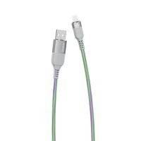 Dudao świecący podświetlany kabel USB - Lightning LED 5 A 1 m szary (L9XL)