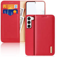 Dux Ducis Hivo etui Samsung Galaxy S23+ pokrowiec z klapką portfel podstawka blokada RFID czerwone