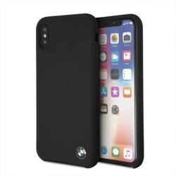 ETUI HARDCASE BMW BMHCPXSILBK IPHONE X /XS CZARNY/BLACK SILICONE