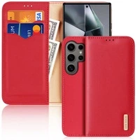 Etui Dux Ducis Hivo z klapką i blokadą RFID do Samsung Galaxy S24 Ultra - czerwone