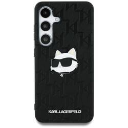 Etui Karl Lagerfeld Leather Monogram Pin  Logo Choupette Head Samsung Galaxy S25 Ultra czarny