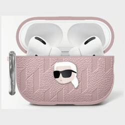 Etui Karl Lagerfeld Monogram Karl Head    do AirPods 4 różowy