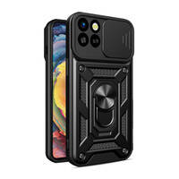 Etui pancerne Hybrid Armor Camshield do Infinix Smart 6 HD z osłoną na aparat - czarne