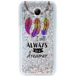 FUNNY CASE ETUI LIQUID DREAMER HUAWEI Y3 2018 SREBRNY