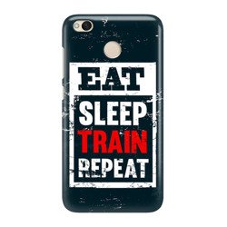 FUNNY CASE ETUI NADRUK EAT SLEEP XIAOMI REDMI 4X