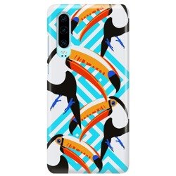 FUNNY CASE ETUI NADRUK TUKANY PASKI HUAWEI P30