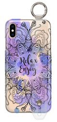 FUNNY CASE ETUI Z UCHWYTEM RELAX AND ENJOY IPHONE XS MAX