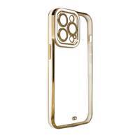 Fashion Case etui do Xiaomi Redmi Note 11 Pro żelowy pokrowiec ze złotą ramką biały