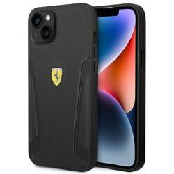 Ferrari FEHCP14MRBUK iPhone 14 Plus / 15  Plus 6.7" czarny/black hardcase Leather Stamp Sides