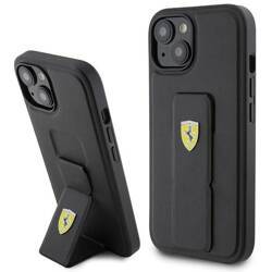 Ferrari FEHCP15SGSPSIK iPhone 15 / 14 /  13 6.1" czarny/black hardcase Grip Stand Metal Logo