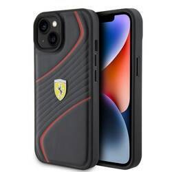 Ferrari FEHCP15SPTWK iPhone 15 / 14 / 13  6.1" czarny/black hardcase Twist Metal Logo