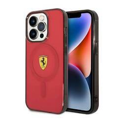 Ferrari FEHMP14XURKR iPhone 14 Pro Max  6.7" czerwony/red hardcase Translucent Magsafe