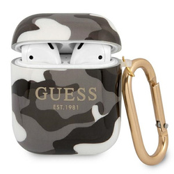 GUESS GUA2UCAMG AIRPODS 1/2 COVER CZARNY/BLACK CAMO COLLECTION