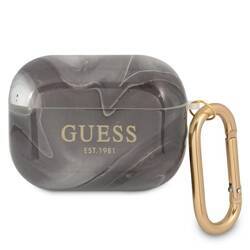 GUESS GUAPUNMK AIRPODS PRO COVER CZARNY/BLACK MARBLE COLLECTION