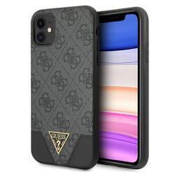 GUESS GUHCN61PU4GHBK IPHONE 11 6,1" / XR SZARY/GREY HARDCASE 4G TRIANGLE COLLECTION