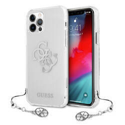 GUESS GUHCP12LKS4GSI IPHONE 12 PRO MAX 6,7" TRANSPARENT HARDCASE 4G SILVER CHARMS COLLECTION