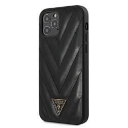 GUESS GUHCP12LPUVQTMLBK IPHONE 12 PRO MAX 6,7" CZARNY/BLACK HARDCASE V-QUILTED COLLECTION