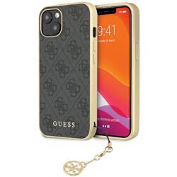 GUESS GUHCP14SGF4GGR IPHONE 14 / 15 / 13 6.1" SZARY/GREY HARDCASE 4G CHARMS COLLECTION