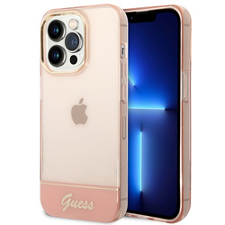 GUESS GUHCP14XHGCOP IPHONE 14 PRO MAX 6,7" RÓŻOWY/PINK HARDCASE TRANSLUCENT