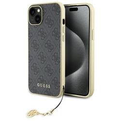 GUESS GUHCP15MGF4GGR IPHONE 15 PLUS / 14 PLUS 6.7" SZARY/GREY HARDCASE 4G CHARMS COLLECTION