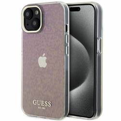 GUESS GUHCP15SHDECMP IPHONE 15 / 14 / 13 6.1" RÓŻOWY/PINK HARDCASE IML FACETED MIRROR DISCO IRIDESCENT