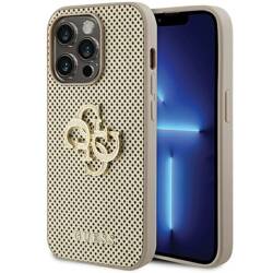 GUESS GUHCP15XPSP4LGD IPHONE 15 PRO MAX 6.7" ZŁOTY/GOLD HARDCASE PERFORATED 4G GLITTER