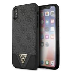 GUESS GUHCPXPU4GHBK IPHONE X/XS SZARY/GREY HARDCASE 4G TRIANGLE COLLECTION