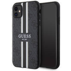 GUESS GUHMN61P4RPSK IPHONE 11 / XR CZARNY/BLACK HARDCASE 4G PRINTED STRIPES MAGSAFE