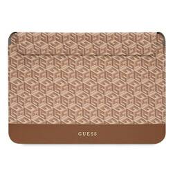 GUESS SLEEVE GUCS16HGCFSEW 16" BRĄZOWY/BROWN GCUBE STRIPES