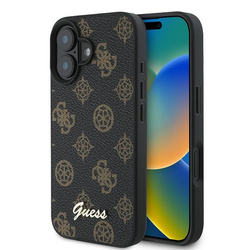 Guess GUHMP16MPGPYSK iPhone 16 Plus czarny/black HC MagSafe PU Peony Script