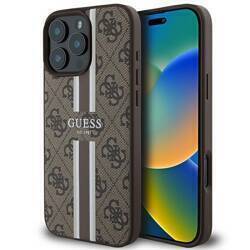 Guess GUHMP16XP4RPSW iPhone 16 Pro Max brązowy/brown MagSafe 4G Printed Stripes