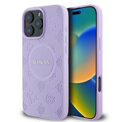 Guess GUHMP16XPSAPSMEU iPhone 16 Pro Max 6.9" purpurowy/purple hardcase Saffiano Peony Classic Logo MagSafe