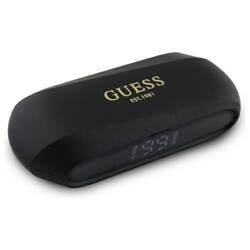 Guess słuchawki Bluetooth GUTWSC2MCDSK    TWS + stacja dokująca czarny/black Elongated Metalic Printed Logo