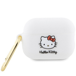 Hello Kitty HKAP23DKHSH Airpods Pro 2 cover biały/white Silicone 3D Kitty Head