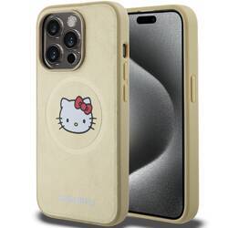 Hello Kitty HKHMP13XPGHCKD iPhone 13 Pro Max 6.7" złoty/gold hardcase Leather Kitty Head MagSafe