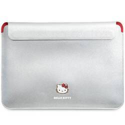 Hello Kitty Sleeve HKCS14PGHDLMS 14" srebrny/silver PU Metal Logo