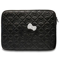 Hello Kitty Sleeve HKCSZPEKHBPK 14" czarny/black Zip PU Quilted Bows