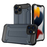 Hybrid Armor etui iPhone 14 Pro Max pancerny hybrydowy pokrowiec niebieskie