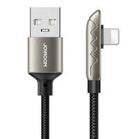 Joyroom gamingowy kabel USB - Lightning do ładowania / transmisji danych 2,4A 1,2m srebrny (S-1230K3)