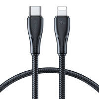 Joyroom kabel USB C - Lightning 20W Surpass Series do szybkiego ładowania i transferu danych 0,25 m czarny (S-CL020A11)
