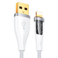 Joyroom kabel szybko ładujący z inteligentnym wyłącznikiem USB-C - Lightning 2.4A 1.2m biały (S-UL012A3)