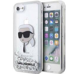 KARL LAGERFELD KLHCI8LNKHCH IPHONE 7/8/ SE 2020 / SE 2022 SREBRNY/SILVER HARDCASE GLITTER KARL HEAD