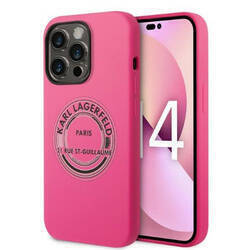 KARL LAGERFELD KLHCP14LSRSGRCF IPHONE 14 PRO 6,1" HARDCASE RÓŻOWY/PINK SILICONE RSG