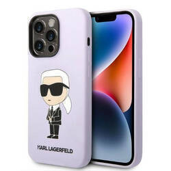 KARL LAGERFELD KLHCP14XSNIKBCU IPHONE 14 PRO MAX 6,7" HARDCASE PURPUROWY/PURPLE SILICONE IKONIK