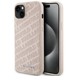 KARL LAGERFELD KLHCP15MPQKPMP IPHONE 15 PLUS / 14 PLUS 6.7" RÓŻOWY/PINK HARDCASE QUILTED K PATTERN